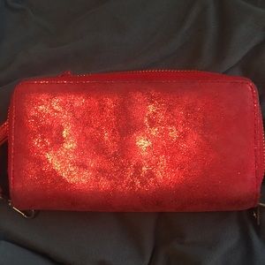 NWOT Maurices glitter red sparkly red wallet